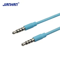 4 pole aux cable 3 5mm male to male jack audio cable nickel plated plug stereo audio cord for headphone speaker mp34 cd player