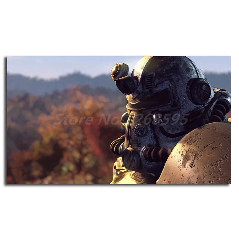 Fallout Power Armor настенные художественные плакаты с принтами картины на стену для
