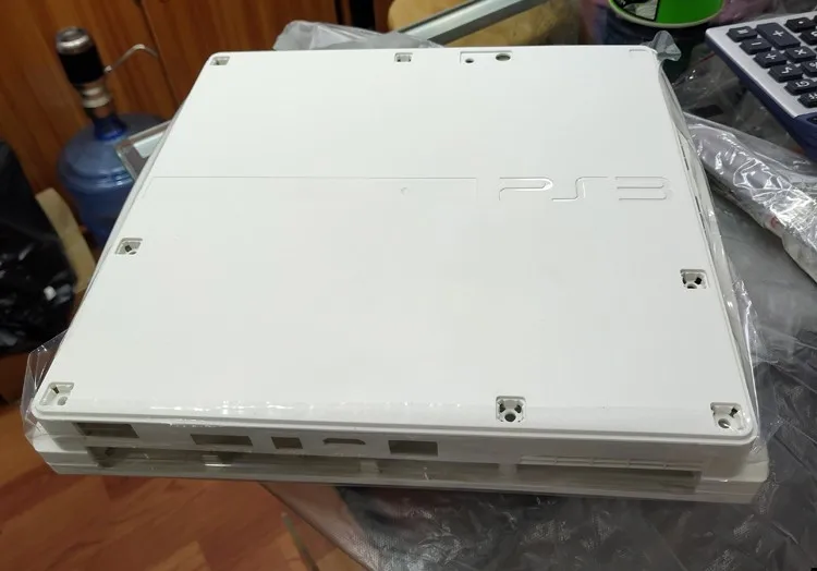 Белый чехол для ps3 тонкий с полным покрытием корпуса консоли slim логотипом сделано