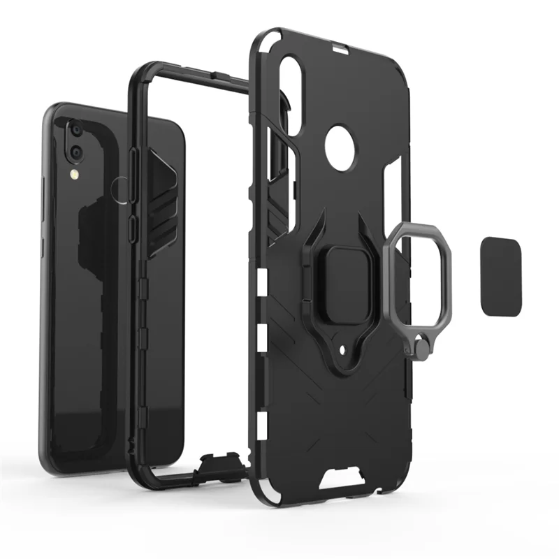 For Coque Case On Huawei P20 Lite Cases Pro P20lite Cover Back Hard Plastic Silicone Hybrid Armor Ring Shockproof | Мобильные