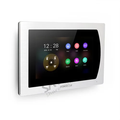 HOMSECUR 7 &quotпроводной видео и аудио Smart Электрический дверной звонок замок с ключами