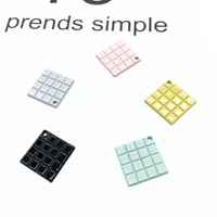 10pcs fashion 1515mm square metal alloy rubber lacquer charms pendant for diy craft jewelry findings making