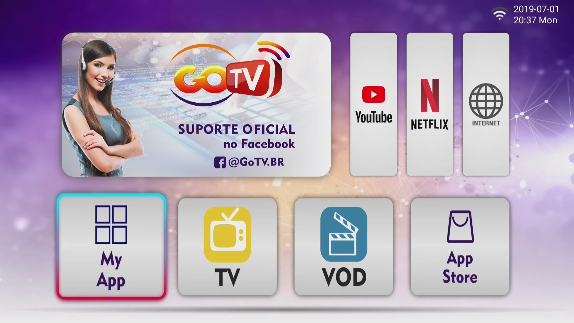 2 года бесплатный сервис, IP tv BOX GO tv Android OS 7.1.2 LIVE tv+ VOD 4 K+ воспроизведение ТВ коробка Бразилия sohth Америка IP tv BOX