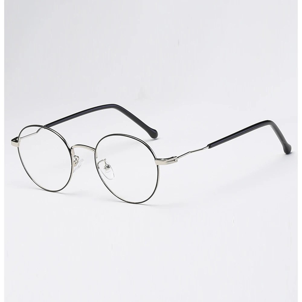 

Round Frame Retro Art Thin Alloy Optical Frame Custom Made Prescription Glasses Photochromic Grey/Brown Myopia Near-sighted