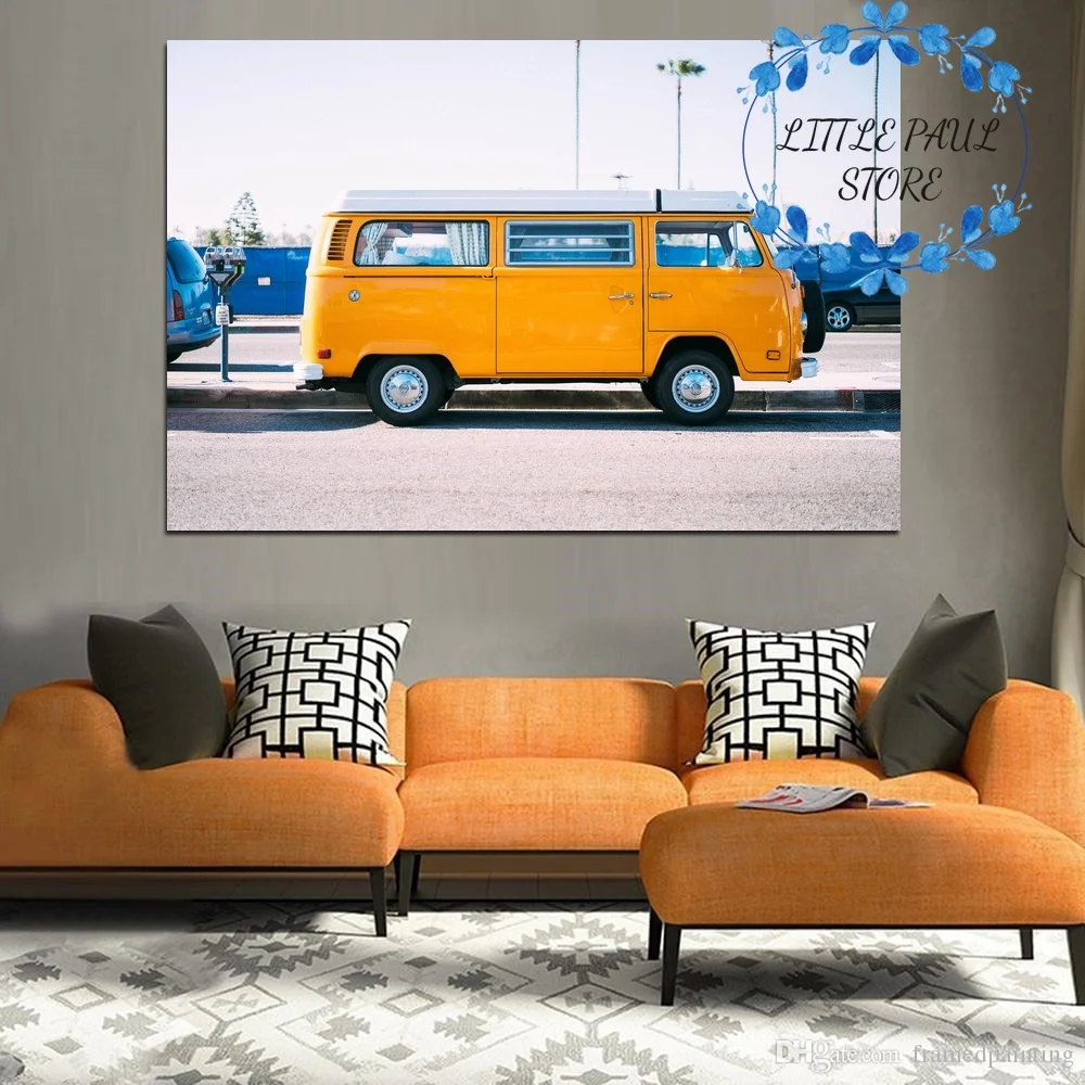 Vw Van Art Canvas Poster landscape poster Wall Pictures for Living Room No Frame | Дом и сад