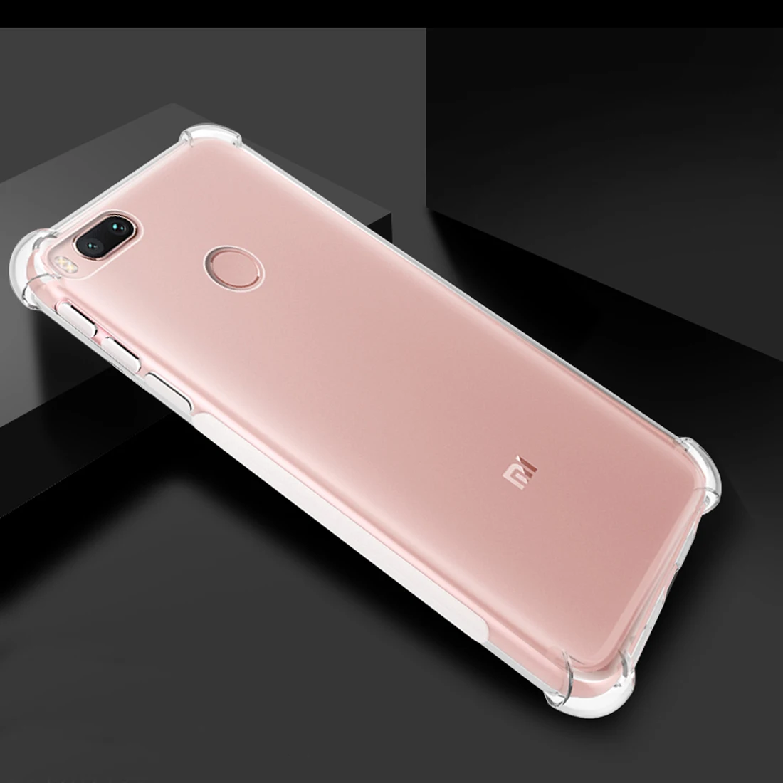 Для Xia mi A2 A1 случае Роскошные противоударный Броня Fundas Gasbag Crystal Clear телефон