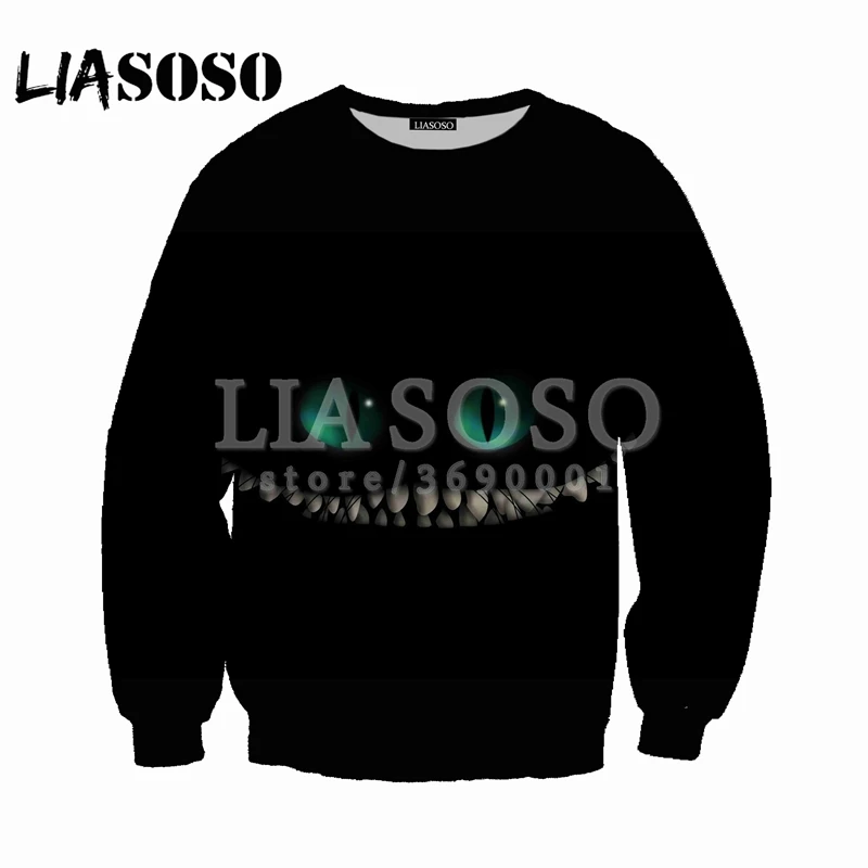 LIASOSO, новинка, толстовка, худи, 3d принт, Алиса в стране чудес, Чеширский кот, майка, мужские и женские повседневные Пуловеры с длинным рукавом X0489 - Цвет: 4
