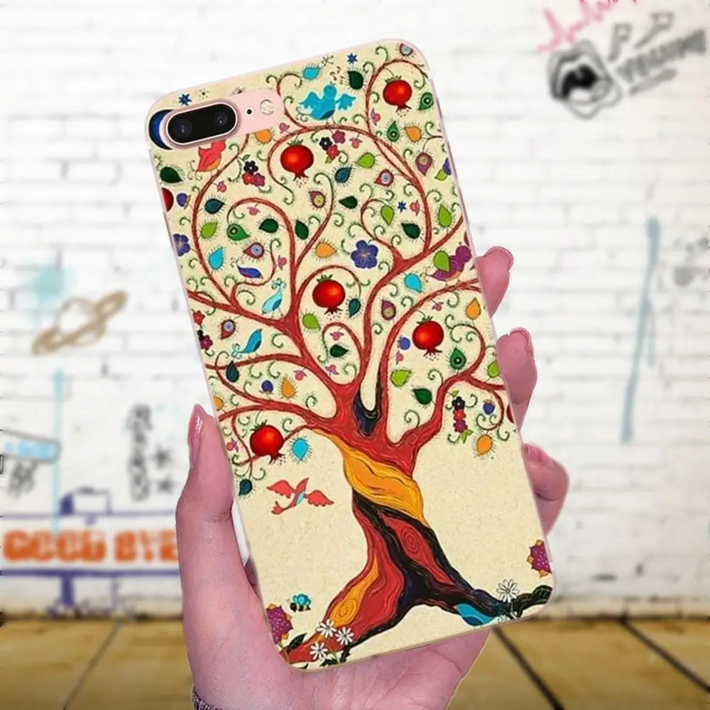 Мягкие чехлы для Apple iPhone X XS Max XR 4 4S 5 5C 5S SE 6 6S 7 8 Plus Klimt Gustav Art Tree Of Life | Мобильные
