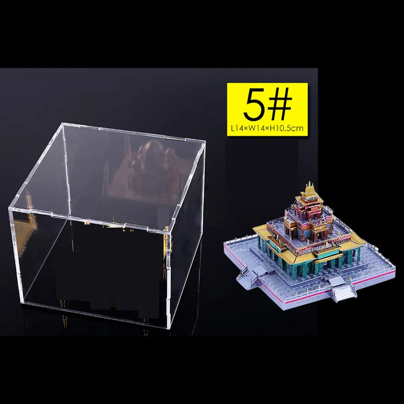 Microworld тибетский буддийский храм модель DIY лазерная резка головоломки истребитель Модель 3D металлические игрушки-пазлы подарки для детей - Цвет: Temple  with box