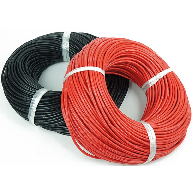 1 м черный + красный 8awg гибкий силиконовый провод датчик высокой температуры
