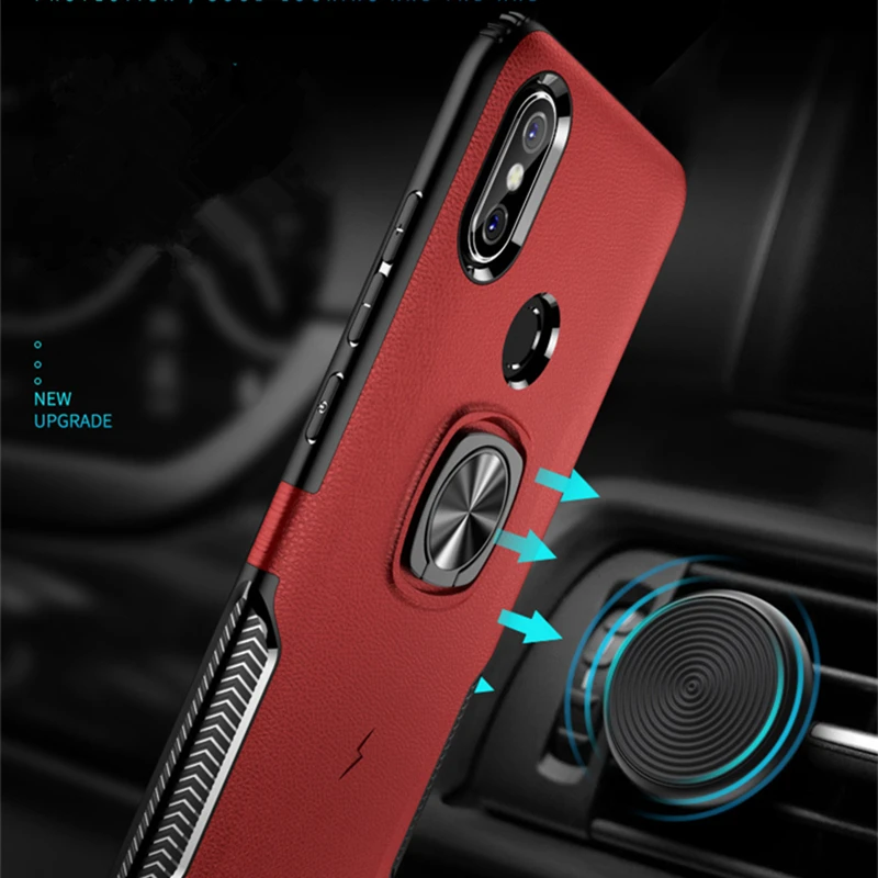 Роскошный чехол NTSPACE для Redmi 6 Pro жесткий магнитный металлический бронированный с