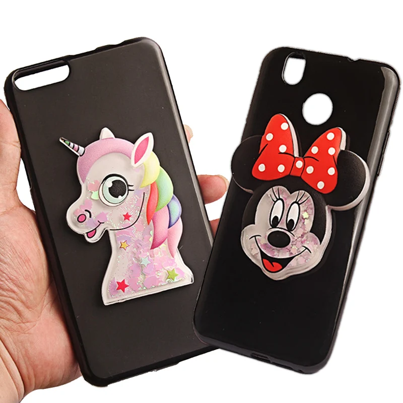 Yelun для zte лезвие V9 V18 N3 V8 V7 M2 M2 lite Z17mini N1 чехол 3D Микки и Минни Маус единорог с принтом зыбучих песков жидкостный мягкий силиконовый задний Чехол
