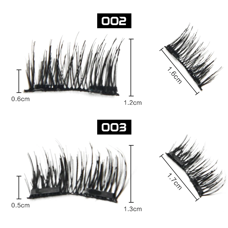 3D Магнитный ресниц Накладные ресницы 2 магнит полный полосы магниты Нет клей