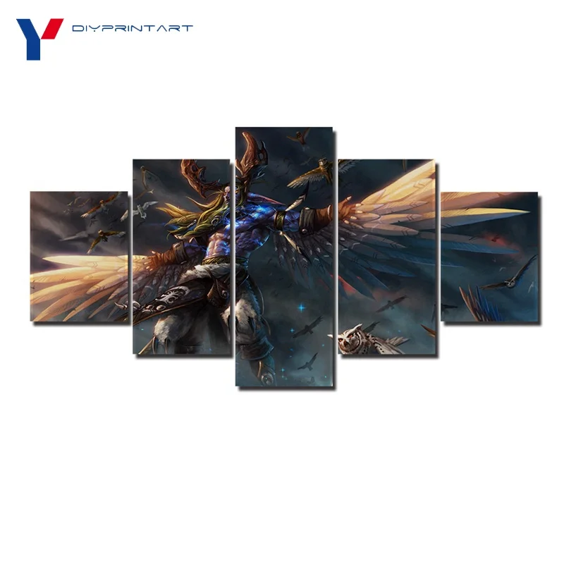 Картина malfuron Stormrage Wow 5 панелей Настенная картина для гостиной украшение дома