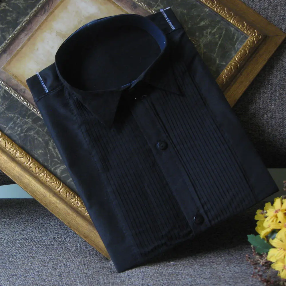 2017 новые белые черные мужские свадебные рубашки для жениха выпускного вечера