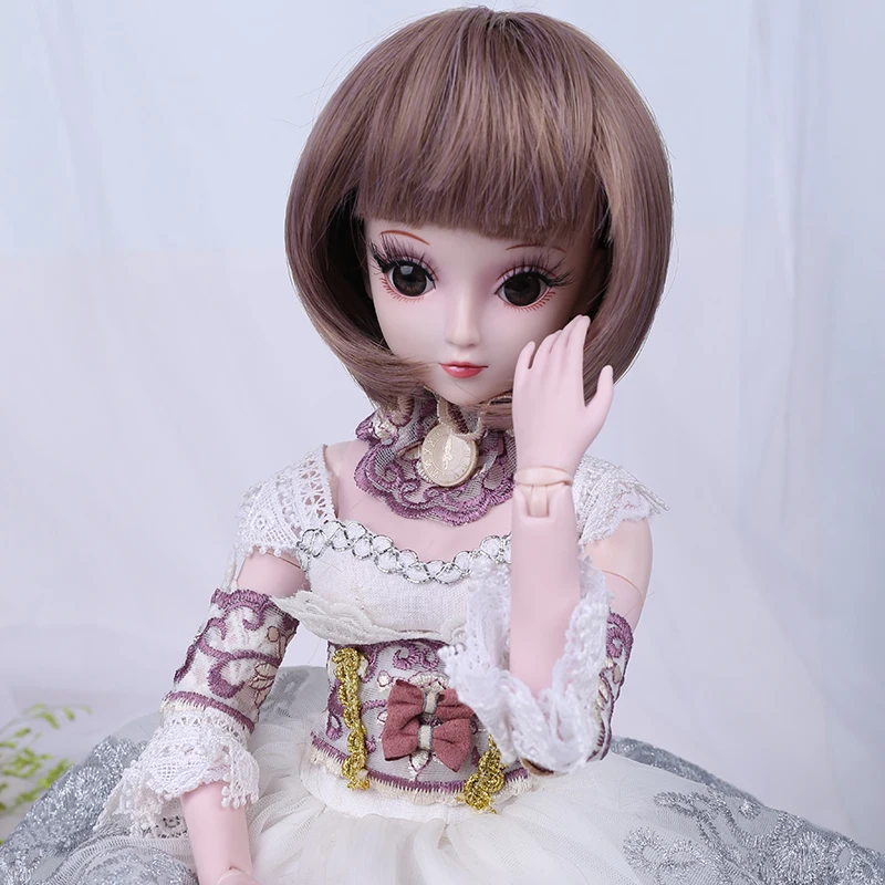 Cateleya BJD SD WIG Neat bangs Bobo head Mushroom Unisex Short straight hair For dolls 1/3 1/4 wig Light Gold | Игрушки и хобби