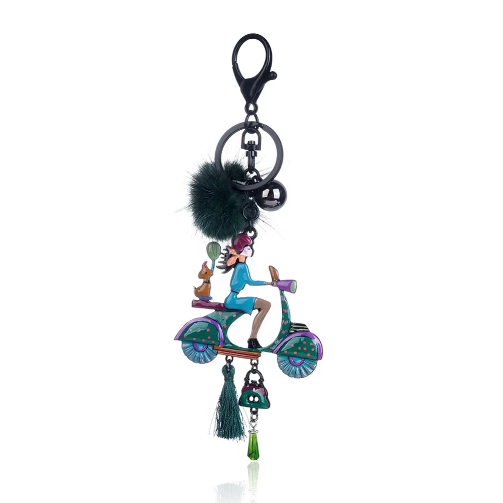 Женский брелок с эмалью модный для девочек из эмалированного сплава мультяшным