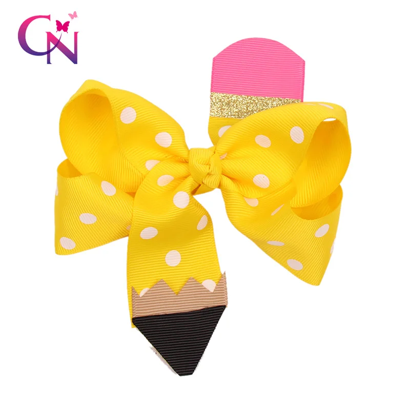 CN 6 шт./лот 4 5 &quotбутиковый бант для волос с зажимами девочек Ручная работа в