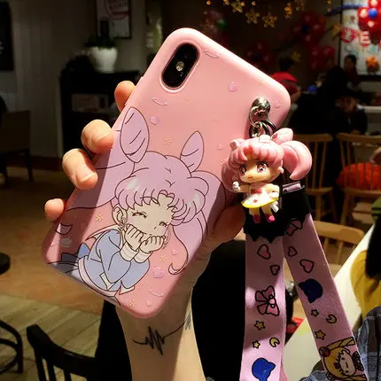 As shown in Сэм S10 милое парадное 3D Сейлор Мун чехол для телефона для samsung Galaxy S7 край S8 S9plus S10E note8/note9 с нарисованной девочкой, чехол-накладка - Цвет: As shown in