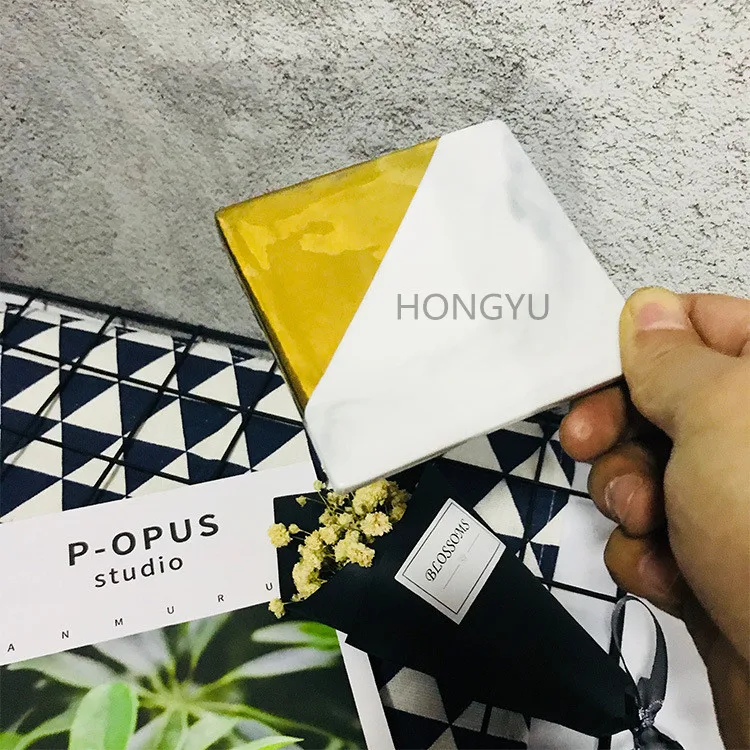 ANGNYA 1Pcs Fashion Marble False Nail Tips Nail Art Painting Gel Polish Display Board Mix Palette Manicure Tool Beauty Accessory