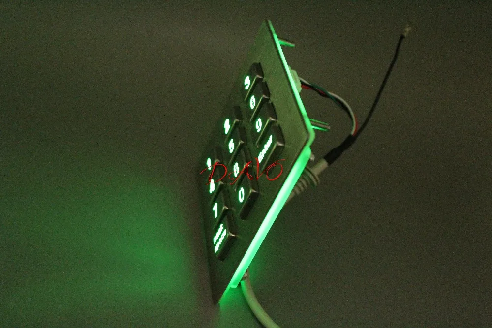 Промышленная Водонепроницаемая Металл led с задней подсветкой клавиатуры, украшенное мозаикой из драгоценных камней, 12 клавишами Подсветка металлическая клавиатура