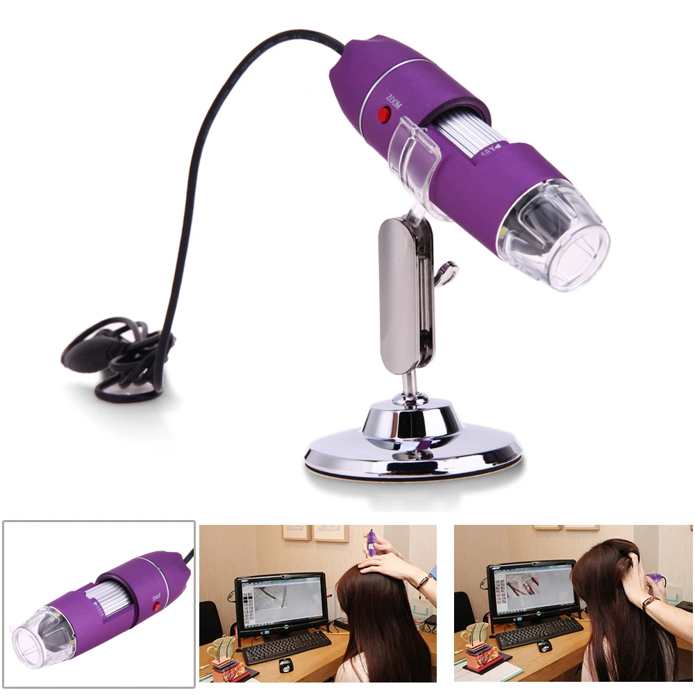 50X-500X Цифровой Микроскоп USB эндоскоп кожи волосяного фолликула головы Лупа