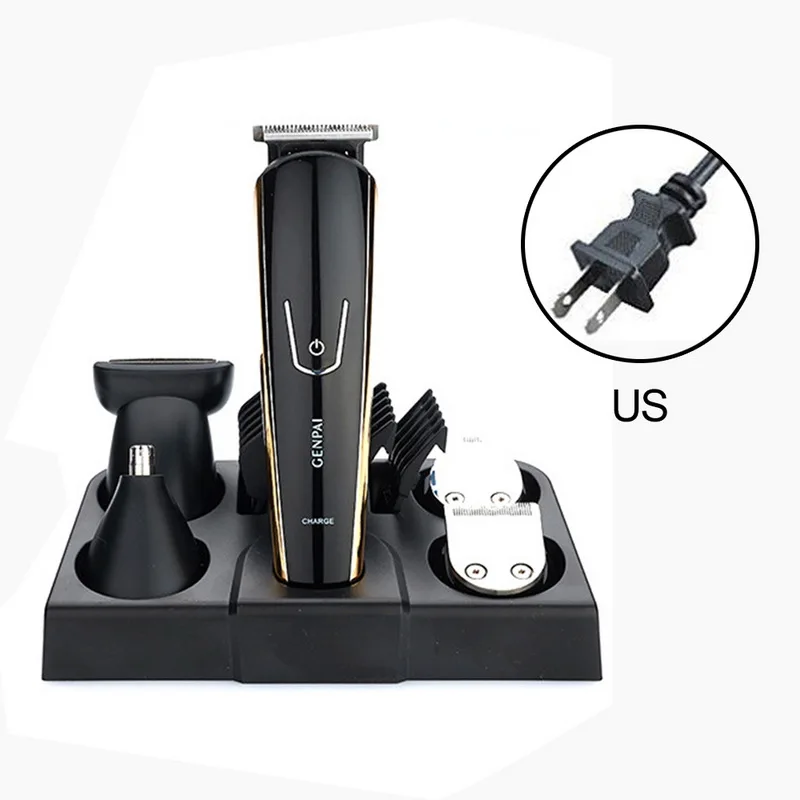 USB US Bfaccia 5 в 1 Электрический триммер для волос USB для стрижки волос триммер для бороды Водонепроницаемый США/ЕС - Цвет: USB US
