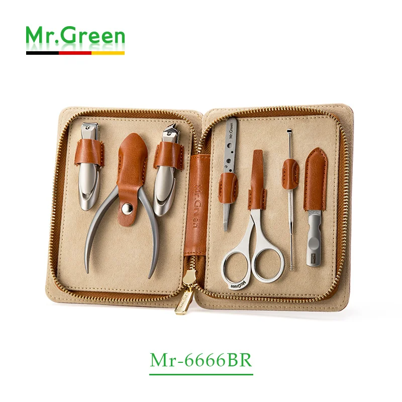 Маникюрный набор MR.GREEN 7 в 1 профессиональный высококачественный для груминга из