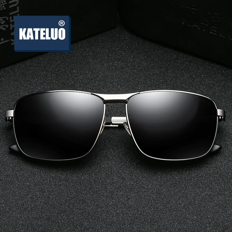KATELUO 2020 винтажные мужские солнцезащитные очки поляризованные UV400 линзы Брендовые