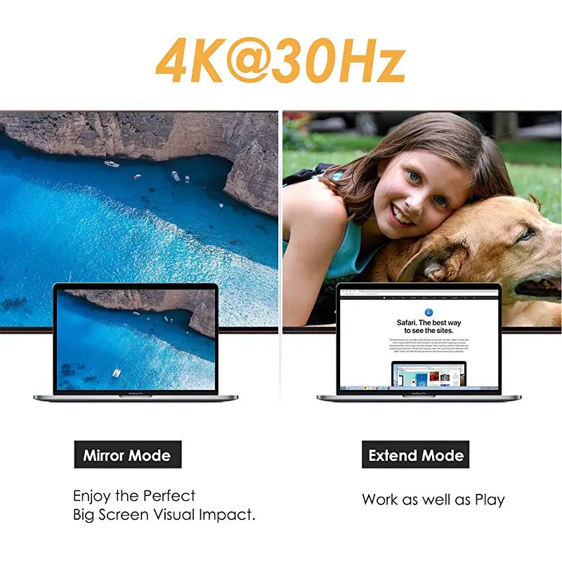 Wearpai USB C к HDMI 6 футов type 4 K кабель Thunderbolt 3 совместимый аудио усилитель адаптируется