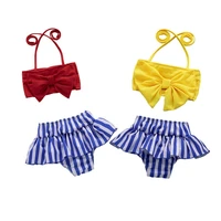 toddler kids baby girls bow tankini bikini swimwear swimsuit bathing two piece suits beach wear