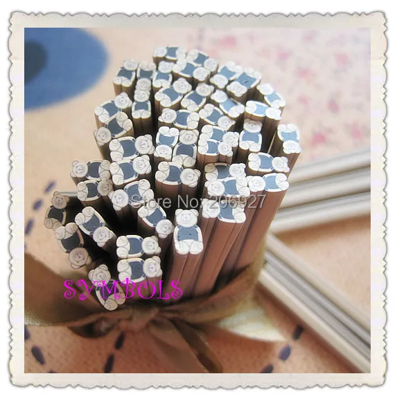 5pcs E-15 5mm Cute Animal Cane Fancy Nail Art Polymer Clay Decoration | Красота и здоровье