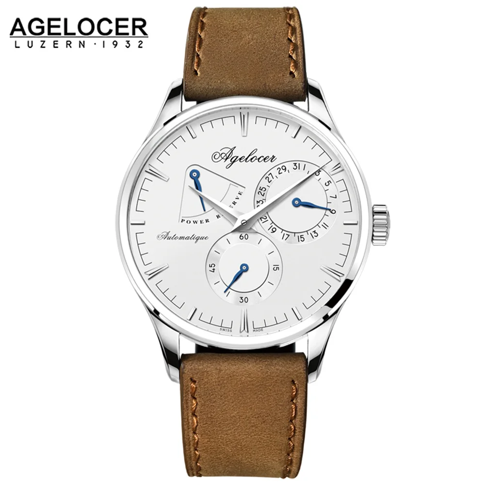 Ageocer логотип роскошные мужчины часы роли серебро золото платье роман