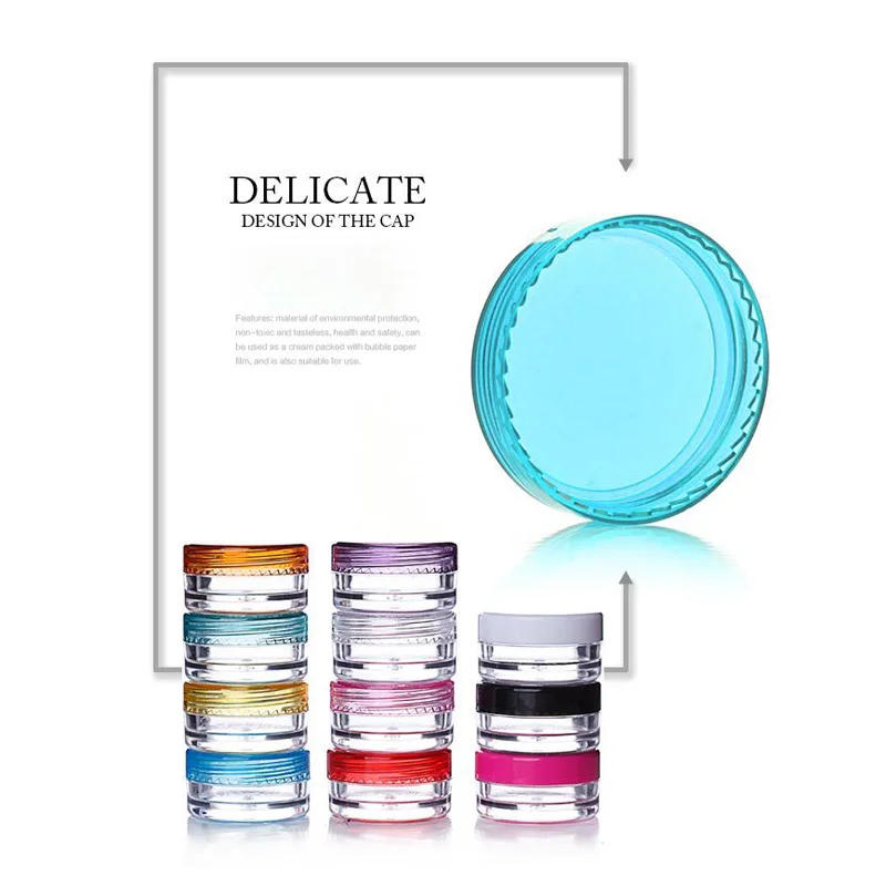 100PCS Eyeshadow Lip Balm Makeup Face Cosmetic Empty Jar Pot Cream Containers | Красота и здоровье