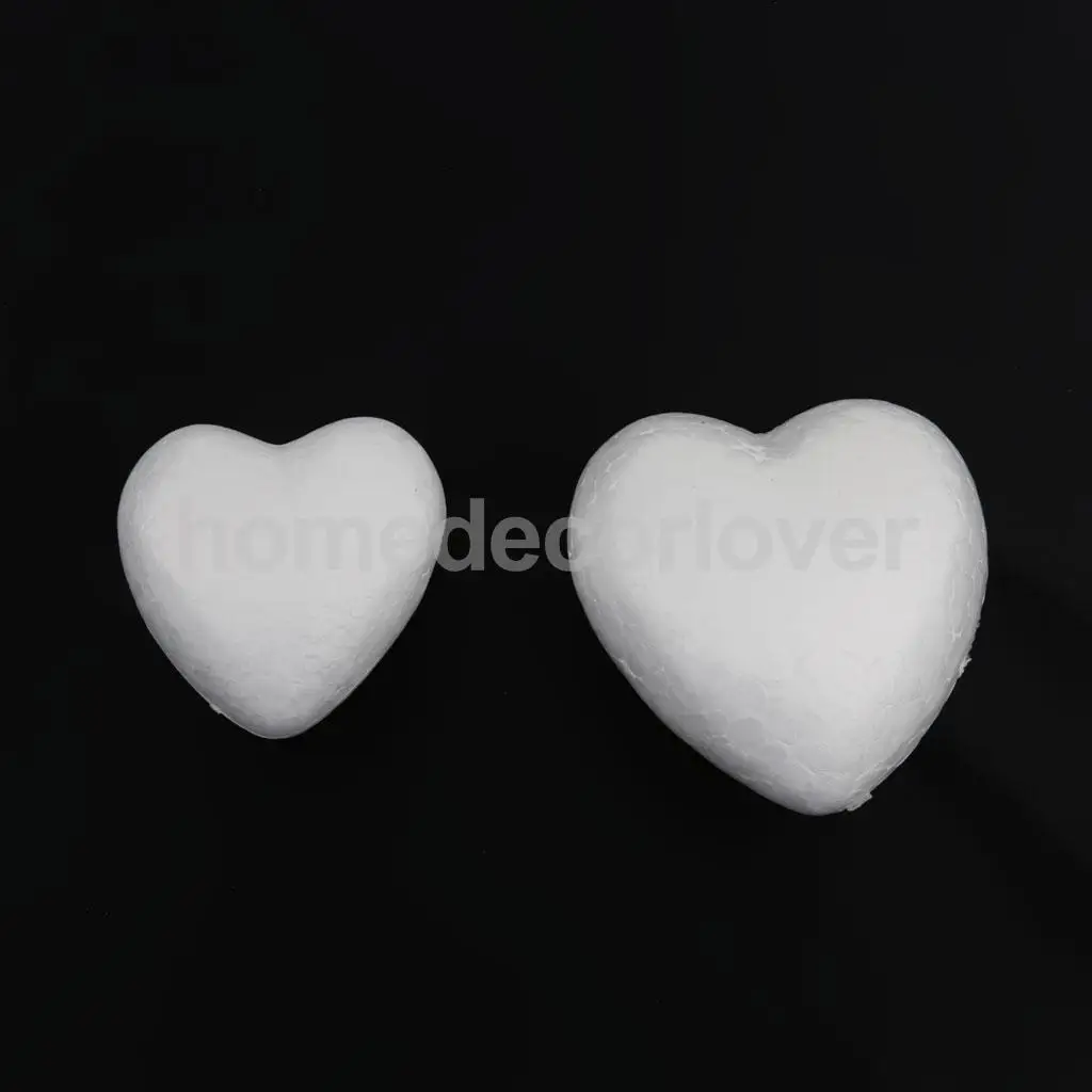 Шары из пенополистирола в форме сердца 8 см 100 шт. | Дом и сад