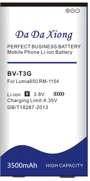 Аккумулятор Da Xiong 3500 мА/ч BV T3G BVT3G литий ионный аккумулятор телефона для Nokia Microsoft