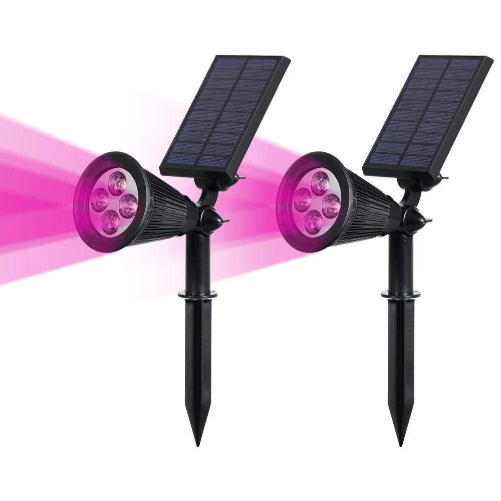 Фсветильник светодиодный на солнечной батарее 2 шт. водонепроницаемый | Лампы и