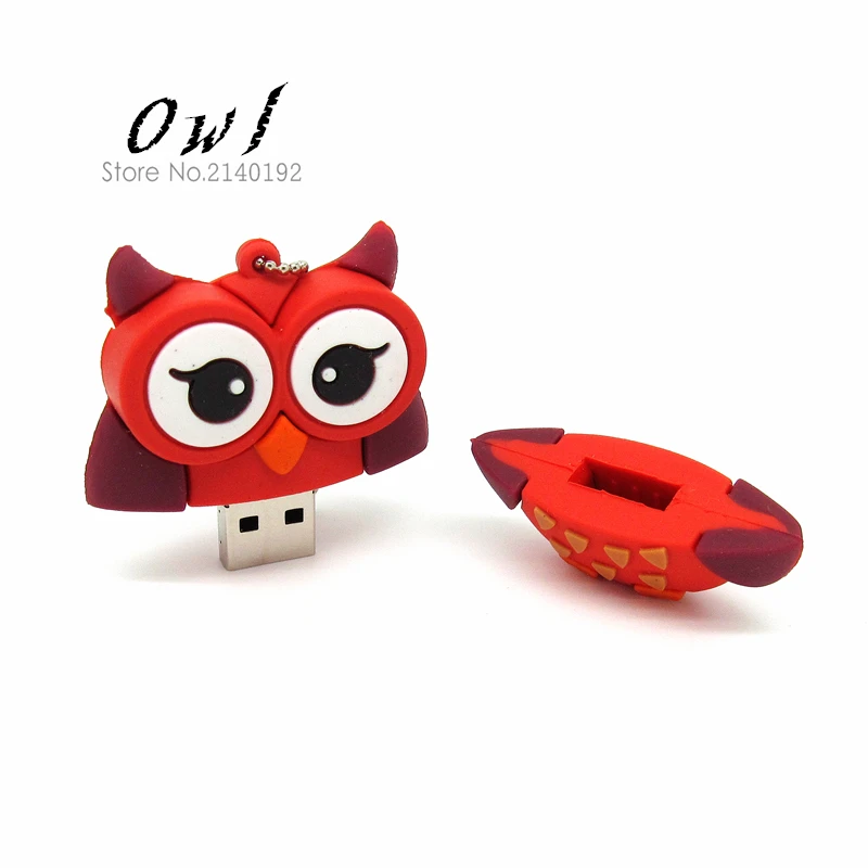 Модный милый usb флеш-накопитель в виде животного Сова/пингвин/лиса/пчела флешка
