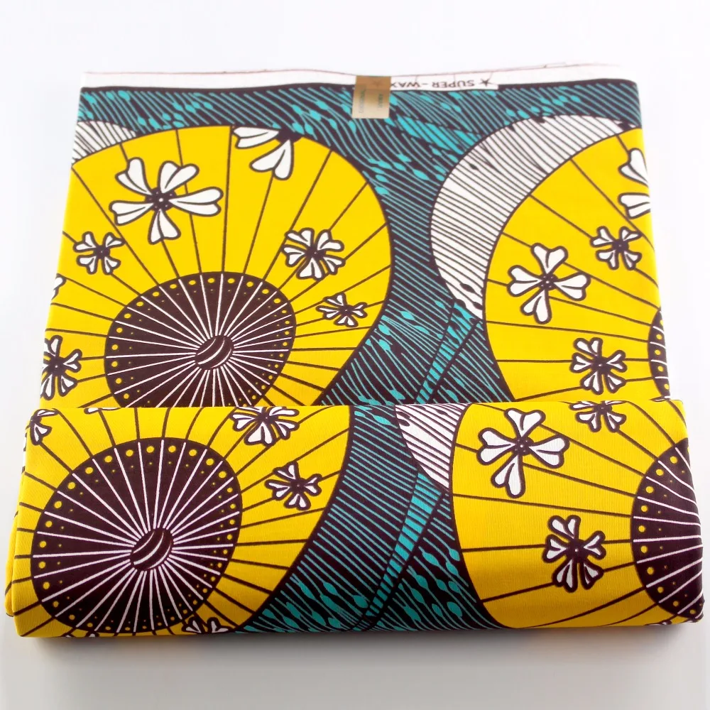 Африканский настоящий воск duch Ткань 6 ярдов африканская настоящая ткань 2019 Новый