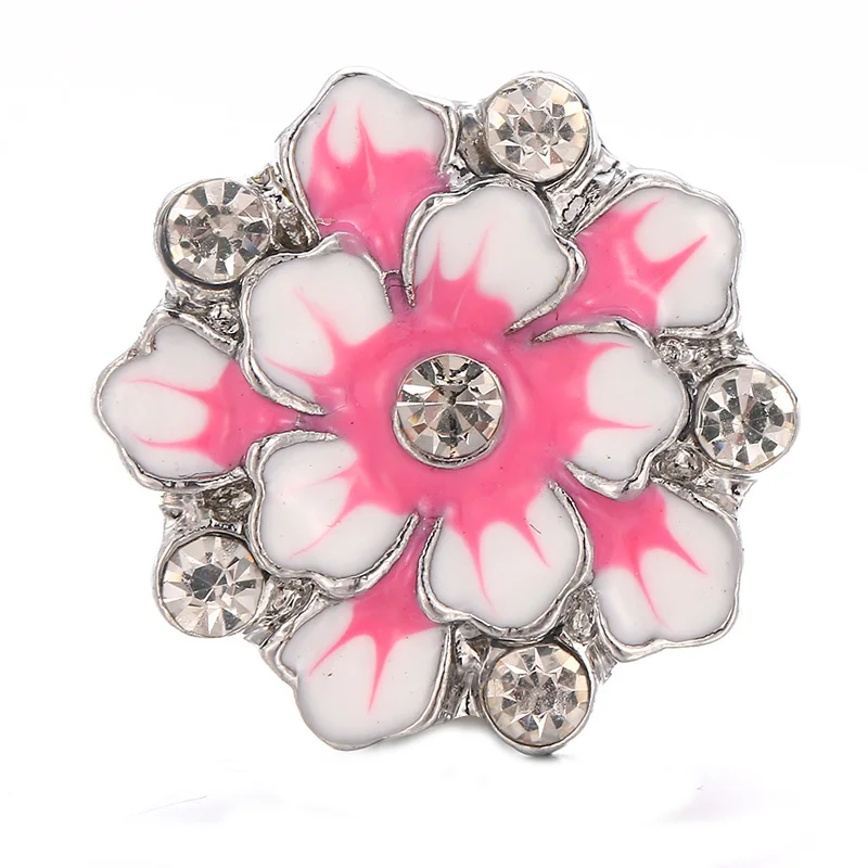 5 шт./лот новые кнопки ювелирные изделия розовое золото горный хрусталь любовь