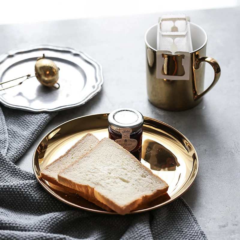 Керамические кофейные кружки кружка из костяного фарфора для пар позолоченные