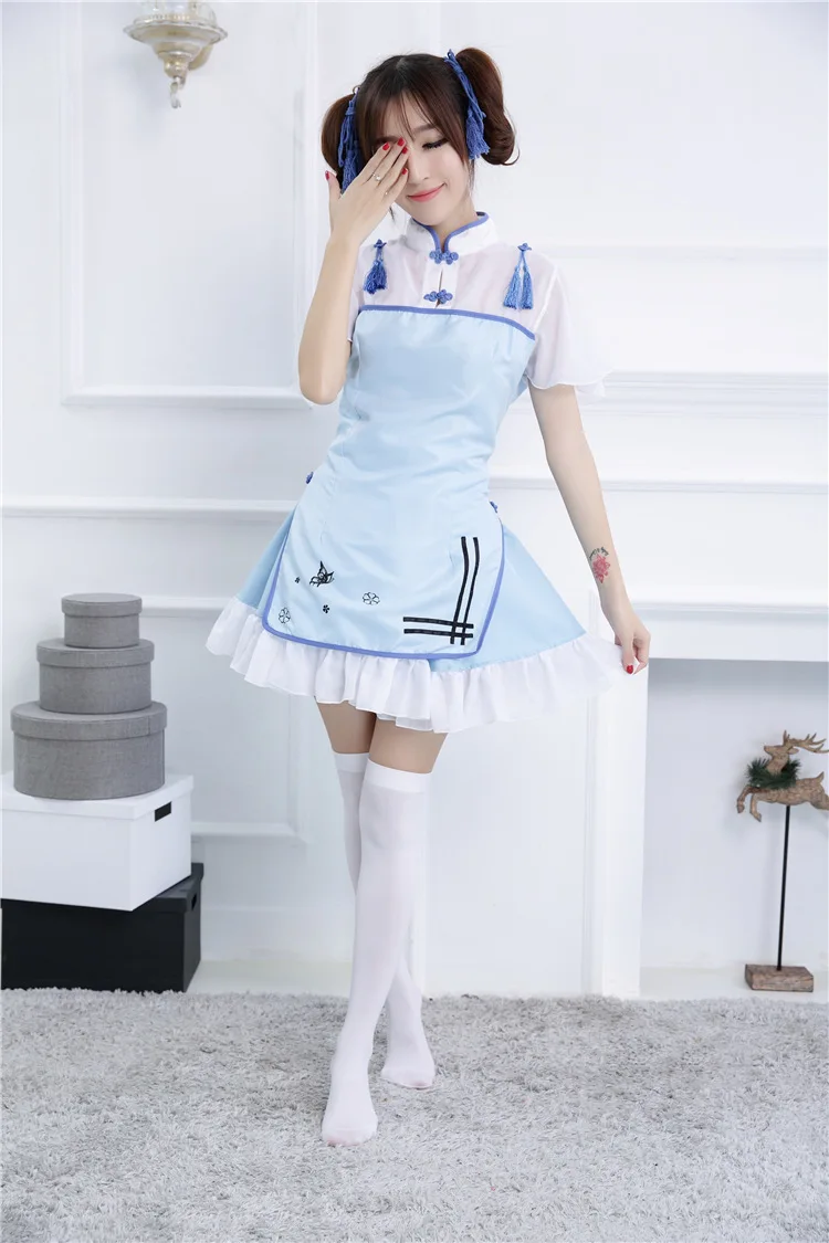 Винтажное кимоно 2018 костюм для косплея японское аниме платье горничной модное