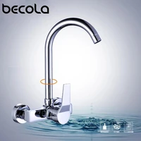 360 degree swivel kitchen in wall cold hot single hole water sink faucets modern wall bathroom clothes washing pool faucet
