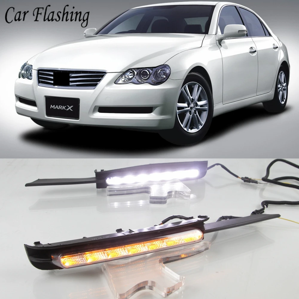 Автомобильная проблесковая 1 пара для Toyota MARK X REIZ 2004 2005 2006 2007 2008 2009 светодиодный DRL