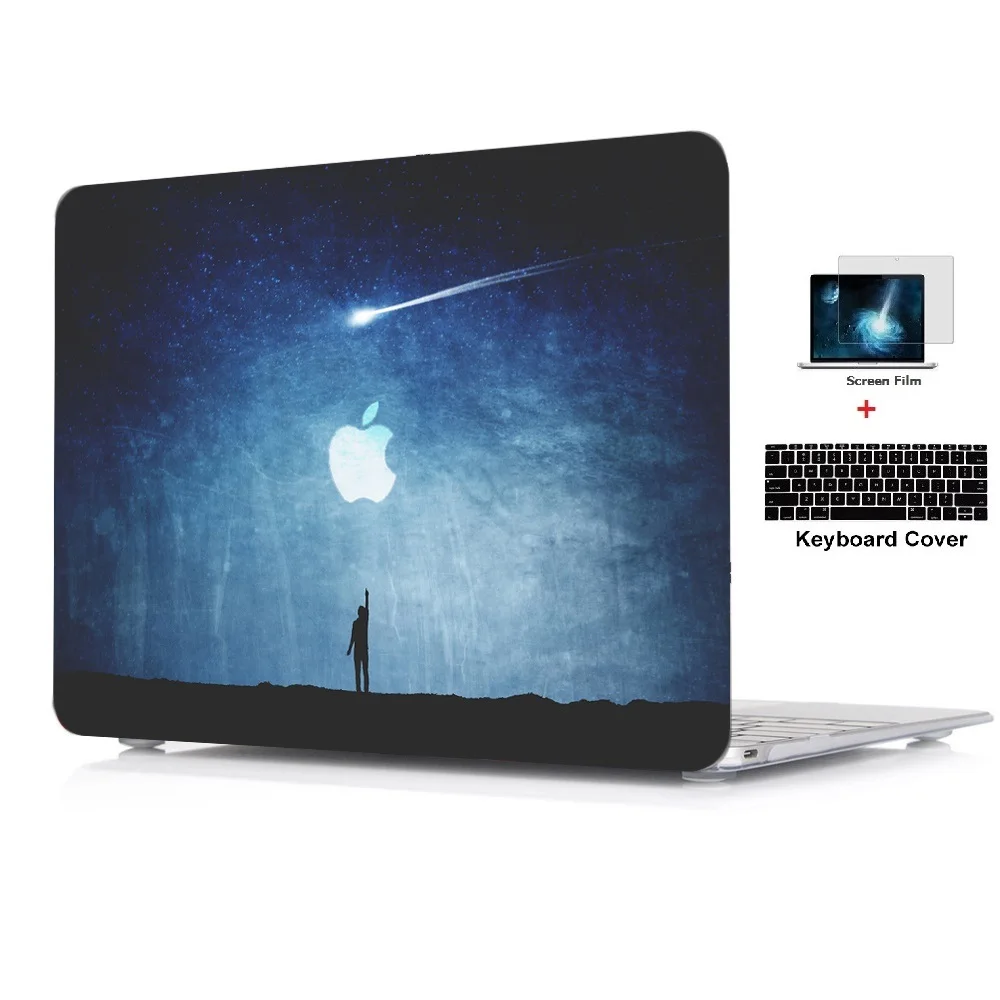 Для Macbook Air 11 13 Pro 15 Retina 12 Touch Bar пластиковый жесткий чехол для ноутбука + клавиатуры