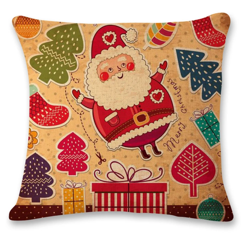 2019 мультяшный красный Санта Клаус рождественское кресло поддержка поясницы