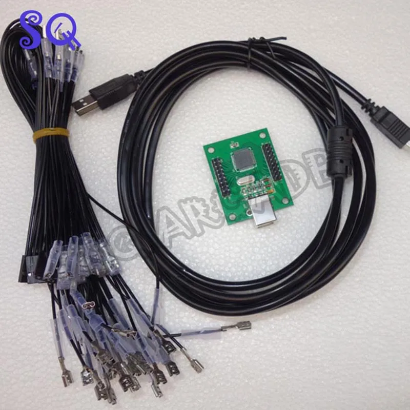 USB к Jamma PC/ PS3 аркадный контроллер интерфейс 2 игрока джойстик и 27 кнопок w/ Turbo MAME