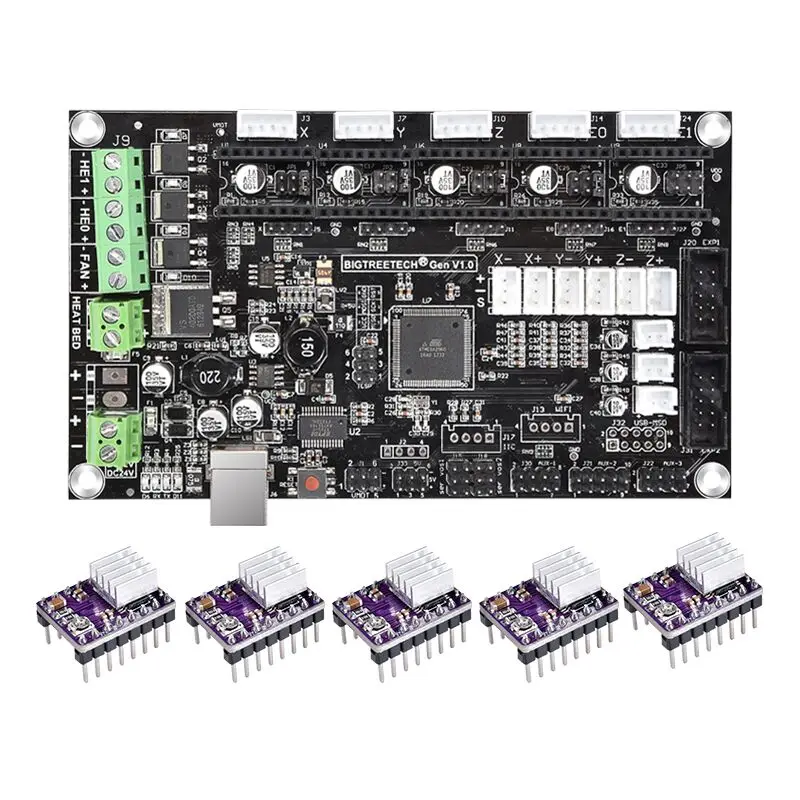 BIGTREETECH GEN V1.0 Управление + TMC2130/A4988/DRV8825/TMC2208 драйвер как MKS Gen V1.4 3D принтеры