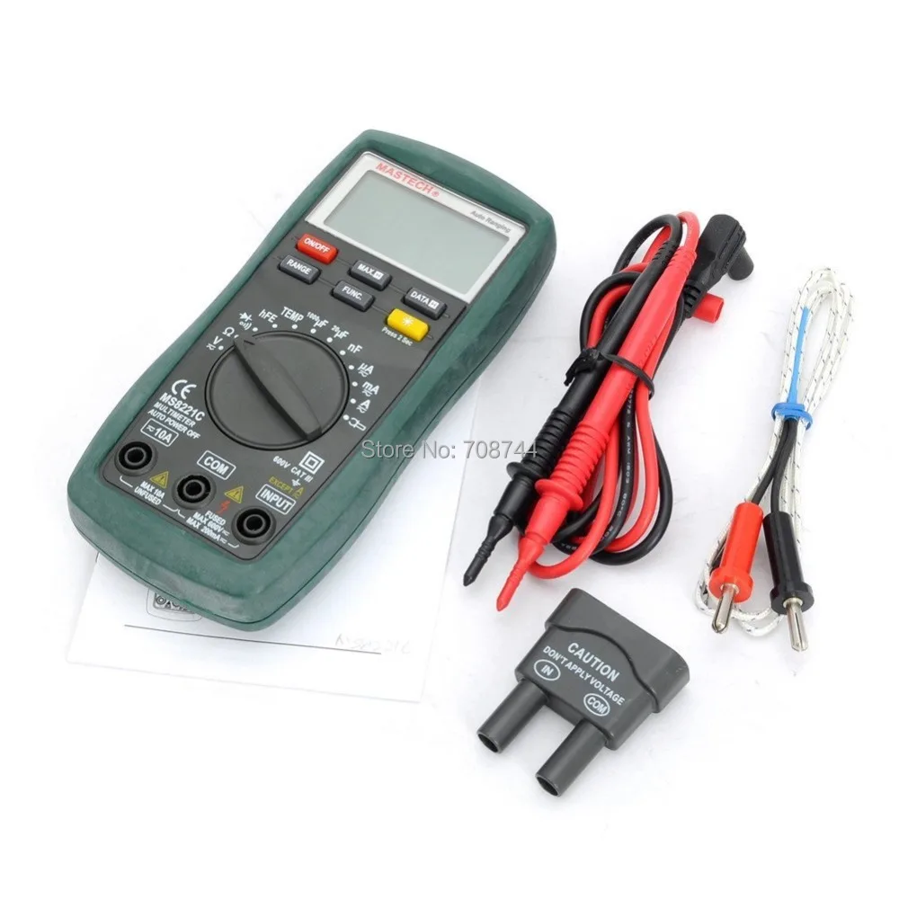 MASTECH MS8221C 2000 отсчетов Цифровой мультиметр автомагнитный цифровой с быстрой