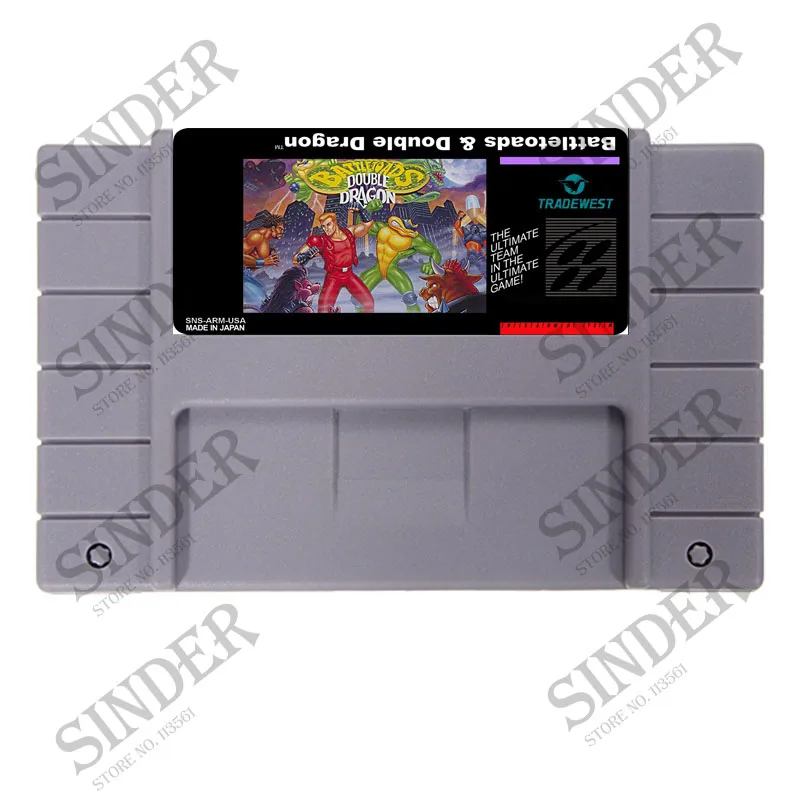 

Battletoads and Double Dragon 16 bit Super Game Card For NTSC/PAL Game Player